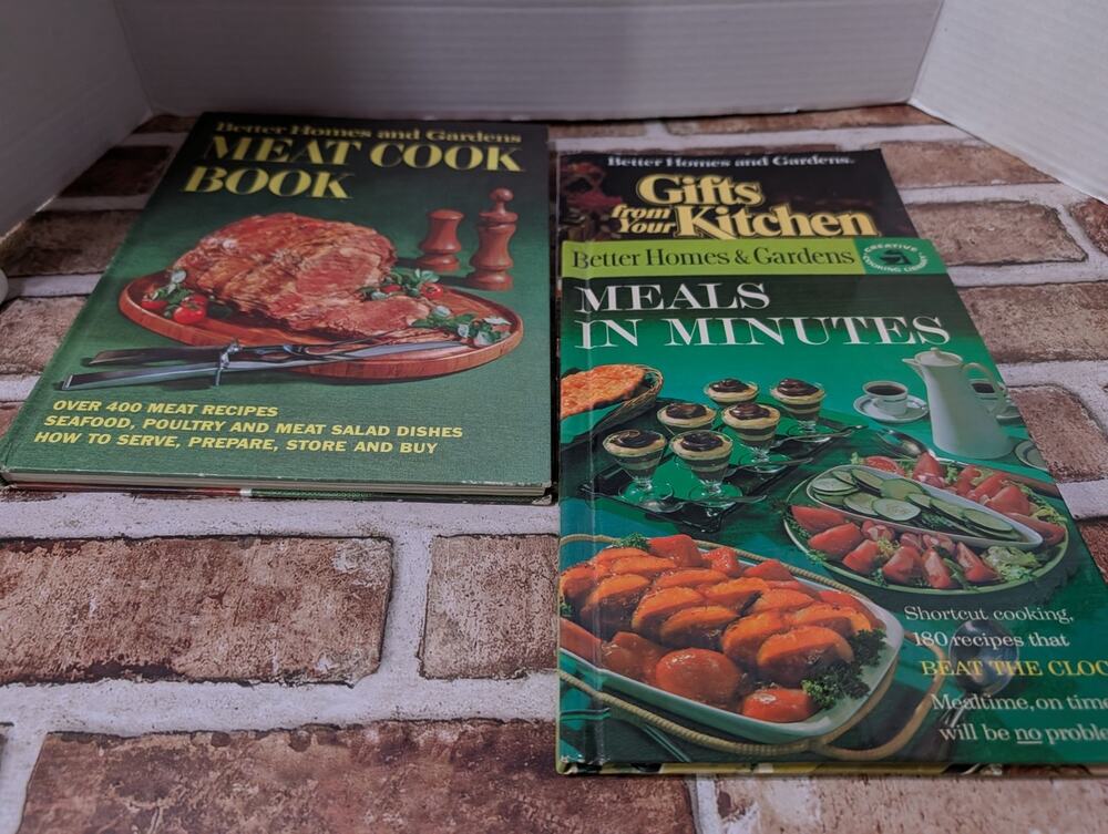 Vintage Better Homes and Gardens Cookbook Lot of 3 Meat Gifts Kitchen Meals